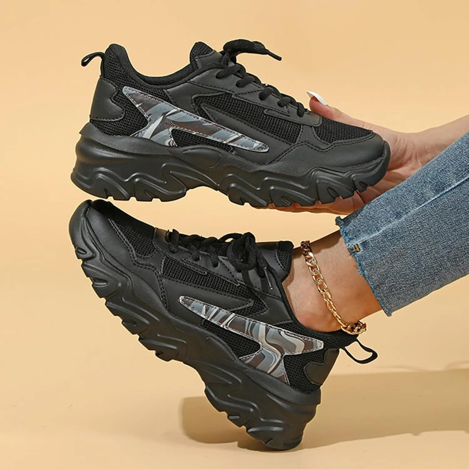 Womens Running Sneakers Lightweight Zapatos CModos Y Elegantes para Mujer De Vestir 10 Walking Shoes Women Brown White Sneakers for Women Platform Heel Zapatos De Gym para Mujer