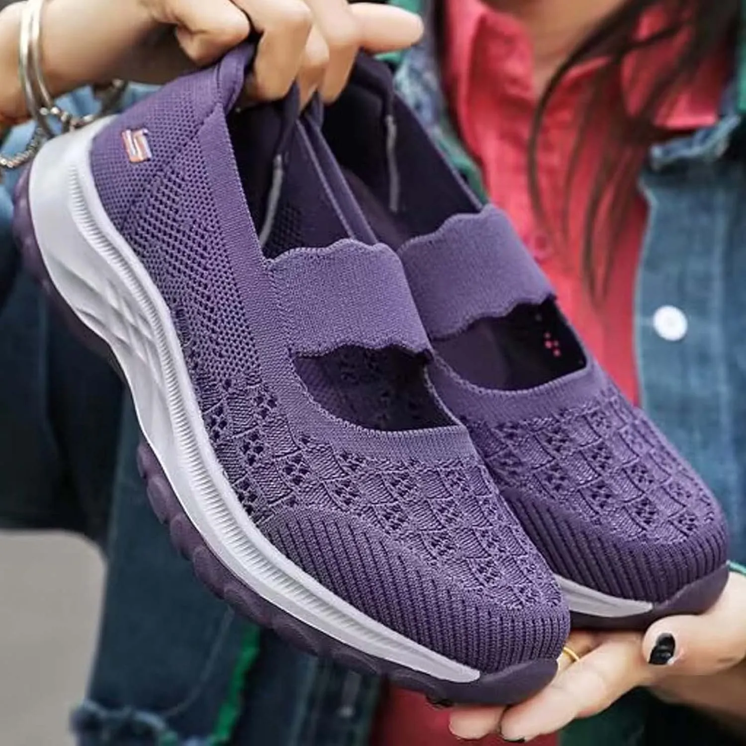 Women's Sneakers Wide Zapatillas Sin Cordones para Mujer Womens Casual Shoes Slip Ons with Arch Support Size 11w Walking Sneakers for Women Zapatos Antiderrapantes para Mujeres Comodos