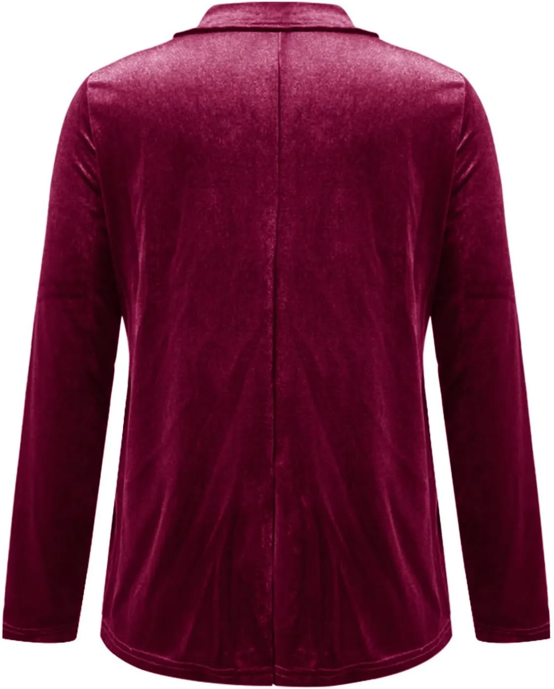 Womens Solid Color Long Sleeve Velvet Jacket Retro Casual Work office Notched Lapel Button Blazer Jacket Outerwear
