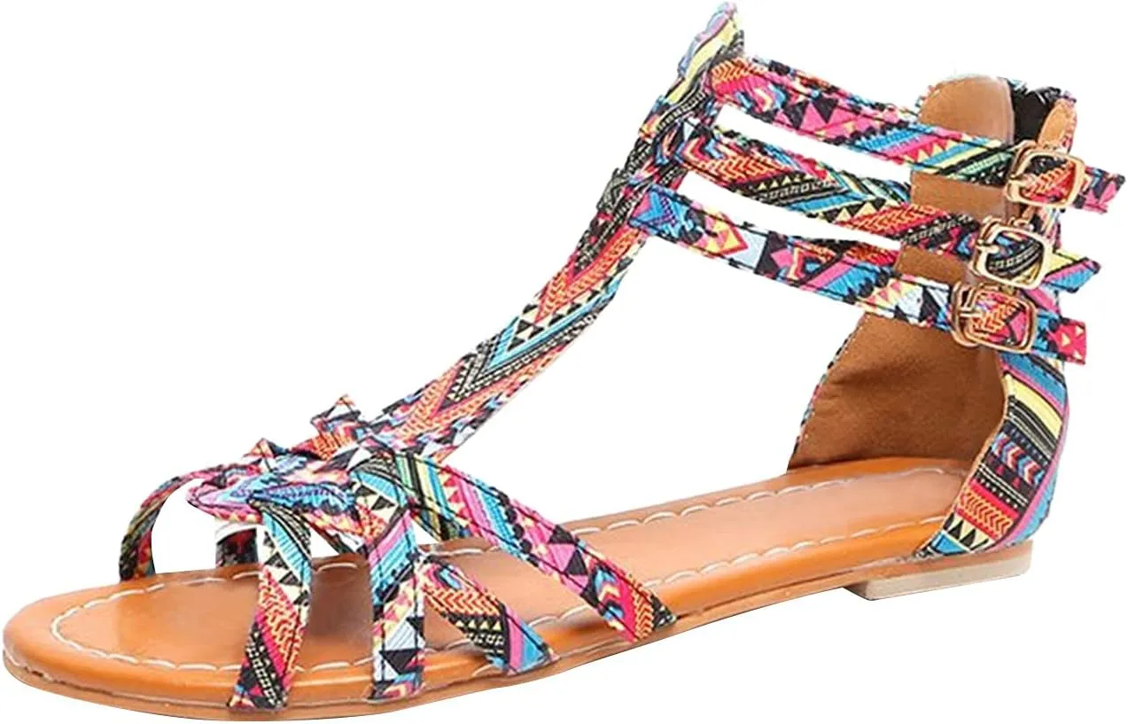 Womens Strap Shoes Sandals Ethnic Women's Casual Sandal Bottoms to Shoes