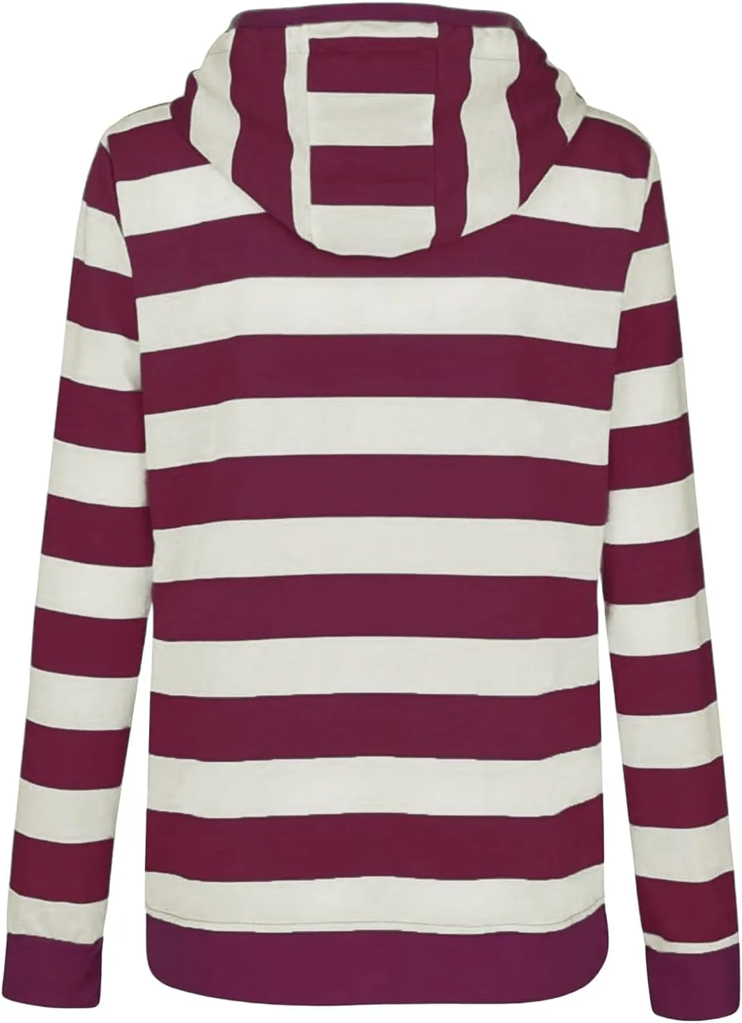 Womens Striped Hooded Jackets Zip Up Hoodie Casual Fashion Sweatshirts Long Sleeve Windproof Fall Winter New Tops