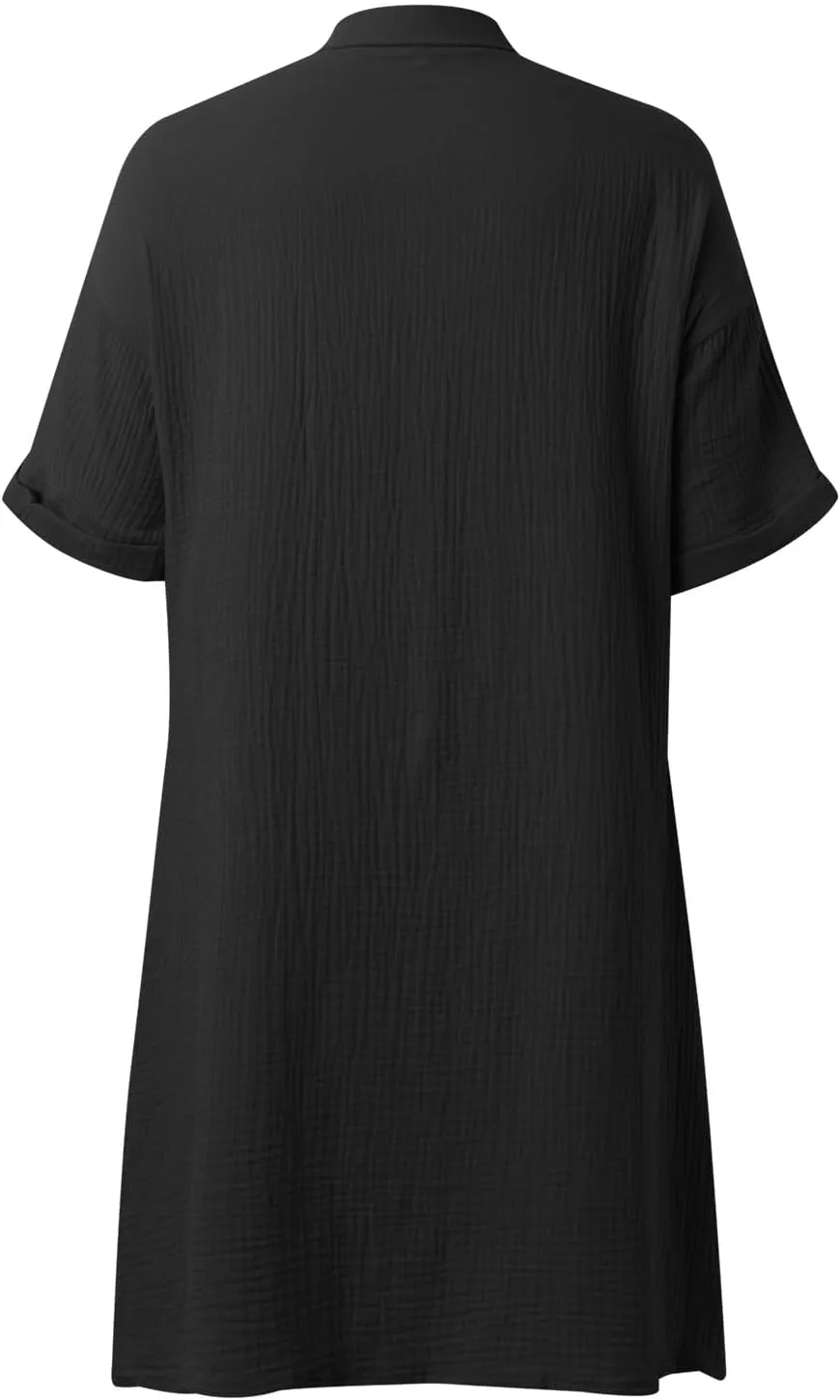 Women's Summer Dress Midi Floral Flutter Short Sleeve Casual Dresses Tiered Flowy Boho Beach Dress Tunic Holiday Dresses