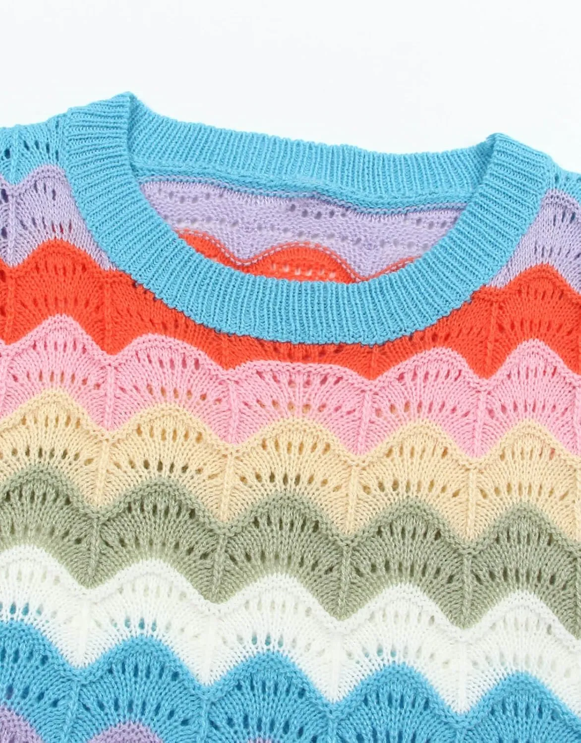 Women's Summer Striped Tank Top And Sleeveless Rainbow Knit Sweater Vest  Perfect for Everyday Style