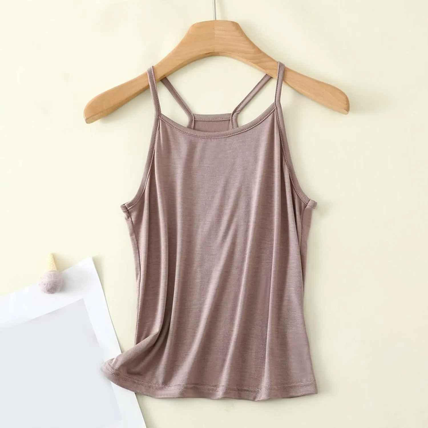 Womens Tank Tops Loose Fit Spaghetti Strap Tank Top Solid Color Dressy Causal Camisole Tops Yoga Athletic Tanks