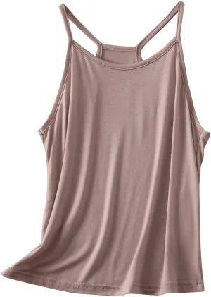 Womens Tank Tops Loose Fit Spaghetti Strap Tank Top Solid Color Dressy Causal Camisole Tops Yoga Athletic Tanks