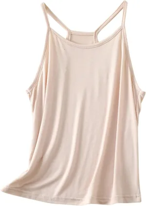 Womens Tank Tops Loose Fit Spaghetti Strap Tank Top Solid Color Dressy Causal Camisole Tops Yoga Athletic Tanks