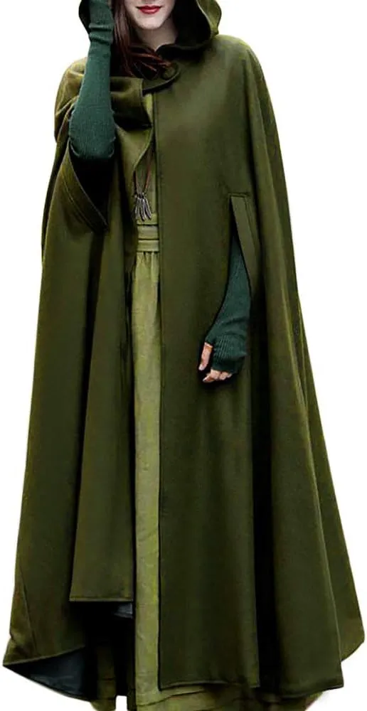 Women's Trendy Trench Coats Open Front Cardigan Jacket Coat Gothic Cape Cloak Plus Size Halloween Costumes for Women