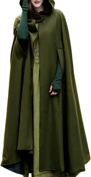 Women's Trendy Trench Coats Open Front Cardigan Jacket Coat Gothic Cape Cloak Plus Size Halloween Costumes for Women