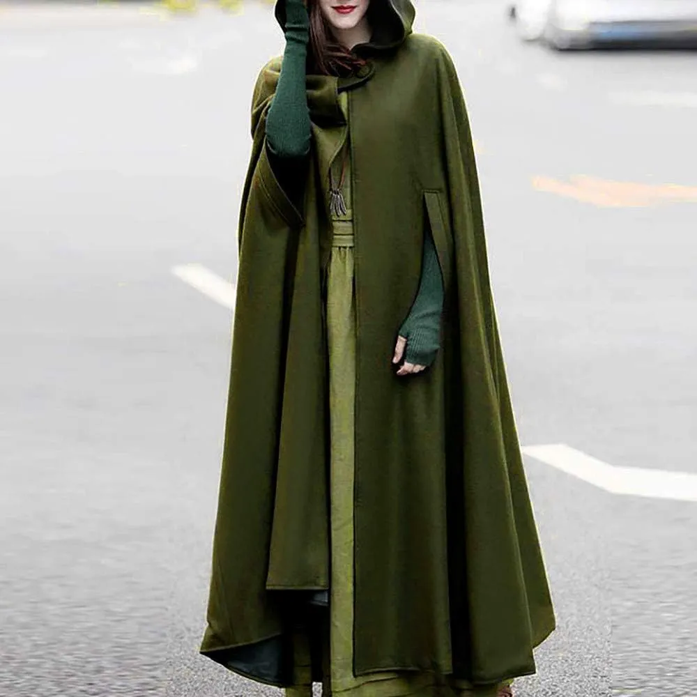 Women's Trendy Trench Coats Open Front Cardigan Jacket Coat Gothic Cape Cloak Plus Size Halloween Costumes for Women