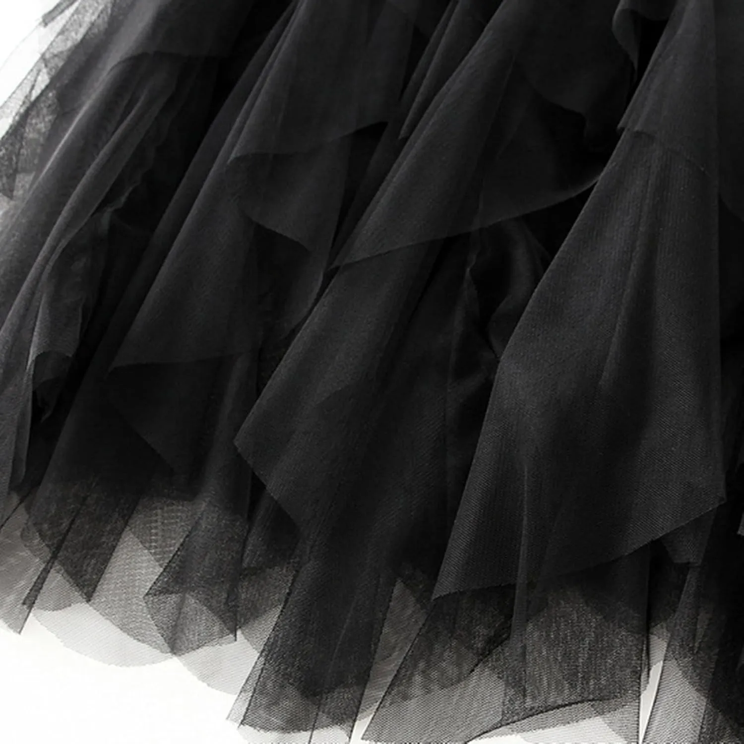 Women'S Tulle Skirt Elastic Waist Tutu Skirt Layered Puffy Fairy Skirts Mesh Layered Skirts Party Skirts