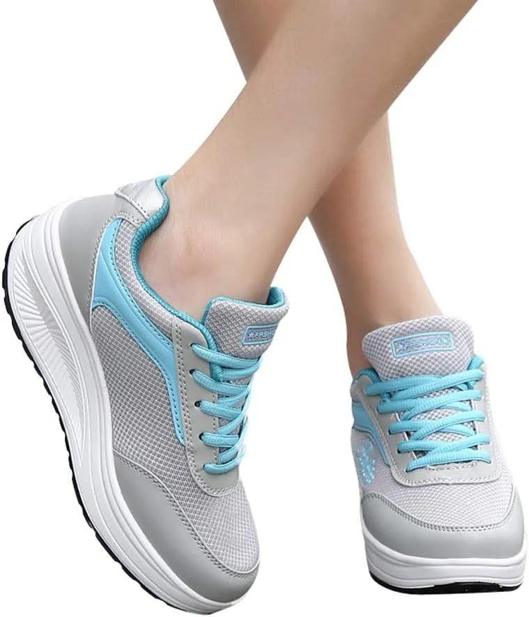 Womens Walking Sneakers Size 10 Wide Zapatillas OrtopDicas para Caminar De Mujer para Salir White Tennis Shoes Women Platform Silver Platform Wedge Sneakers for Women Trail Running Shoes Women On