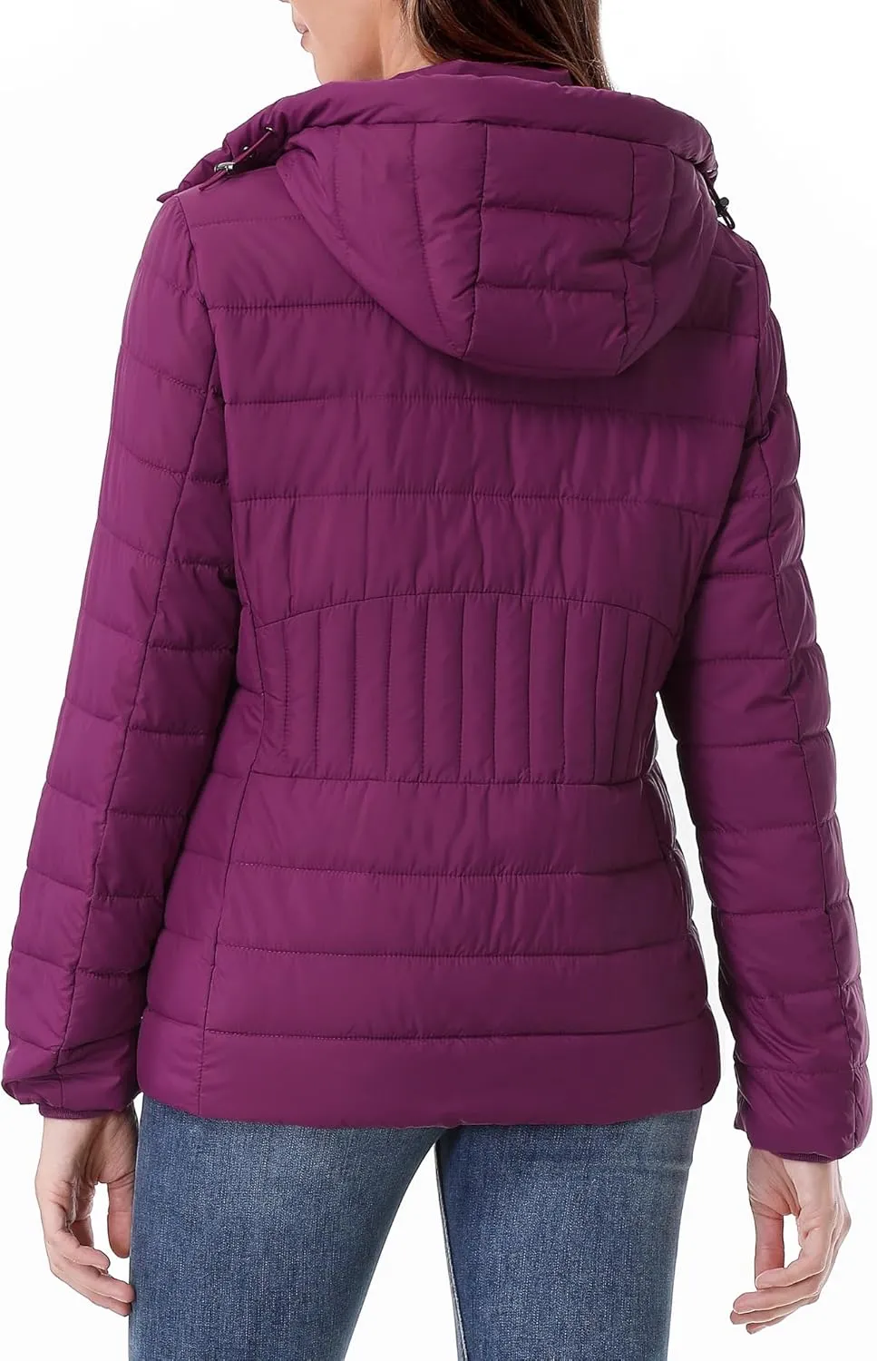 Women's Waterproof Puffer Jacket Quilted Warm Winter Coat Ultra Light Weight Short Down Jacket