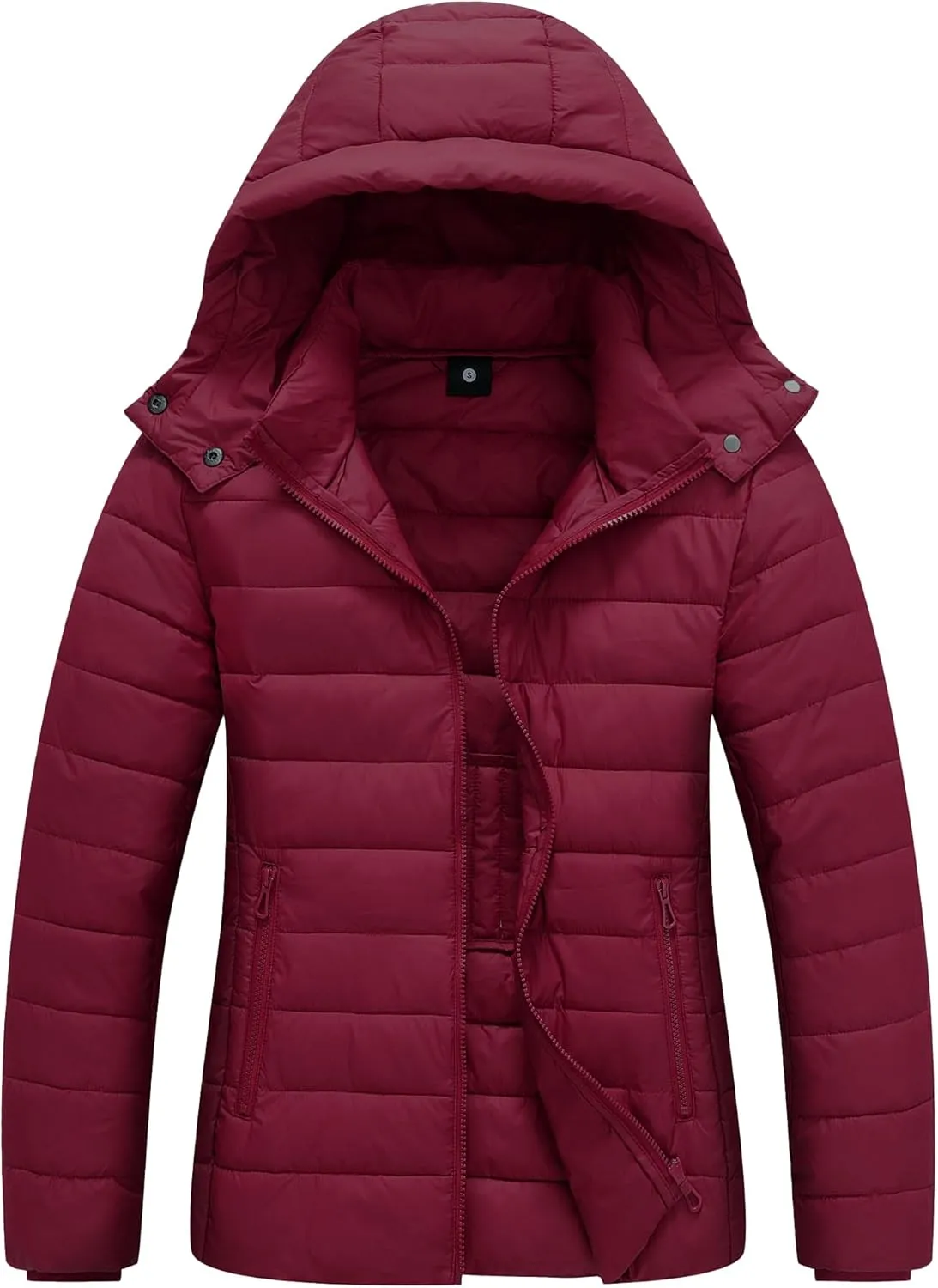 Women's Waterproof Puffer Jacket Quilted Warm Winter Coat Ultra Light Weight Short Down Jacket