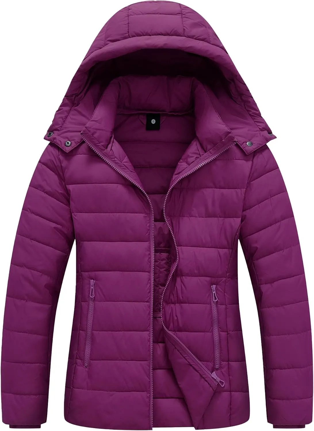 Women's Waterproof Puffer Jacket Quilted Warm Winter Coat Ultra Light Weight Short Down Jacket