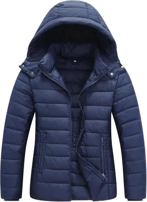 Women's Waterproof Puffer Jacket Quilted Warm Winter Coat Ultra Light Weight Short Down Jacket