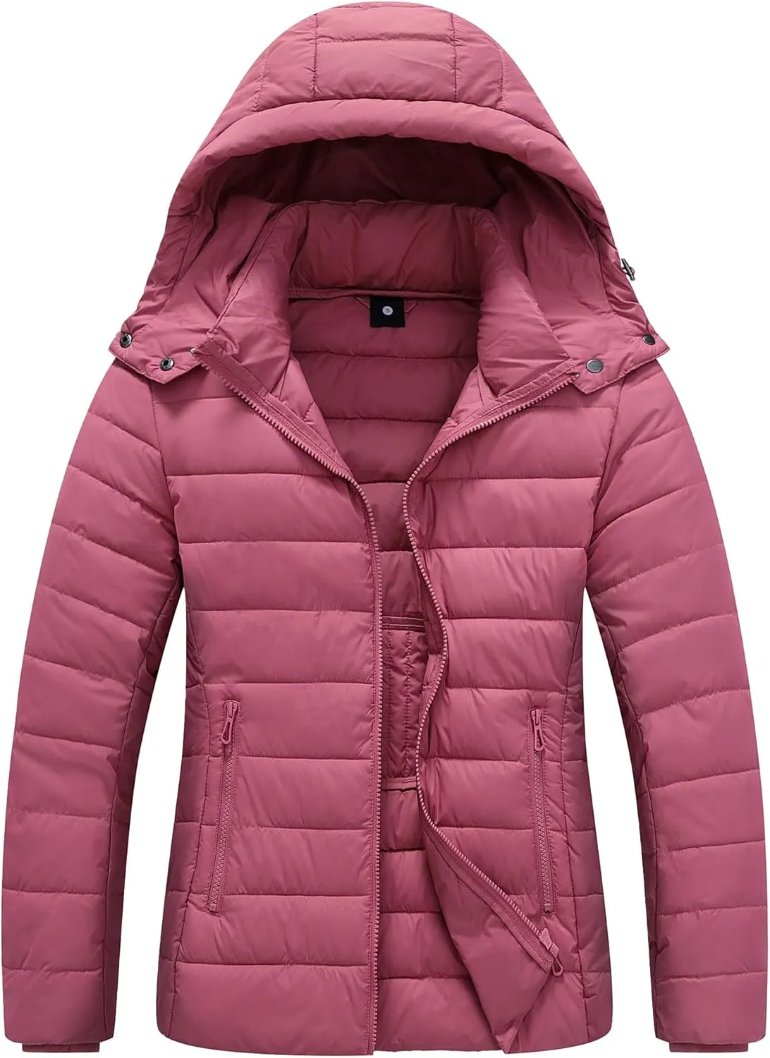 Women's Waterproof Puffer Jacket Quilted Warm Winter Coat Ultra Light Weight Short Down Jacket
