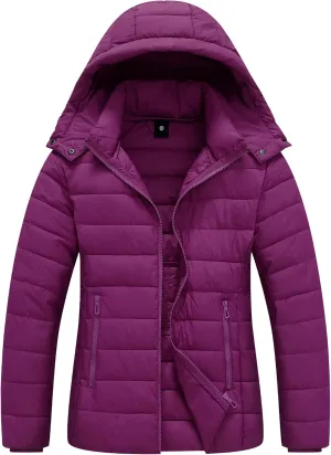 Women's Waterproof Puffer Jacket Quilted Warm Winter Coat Ultra Light Weight Short Down Jacket