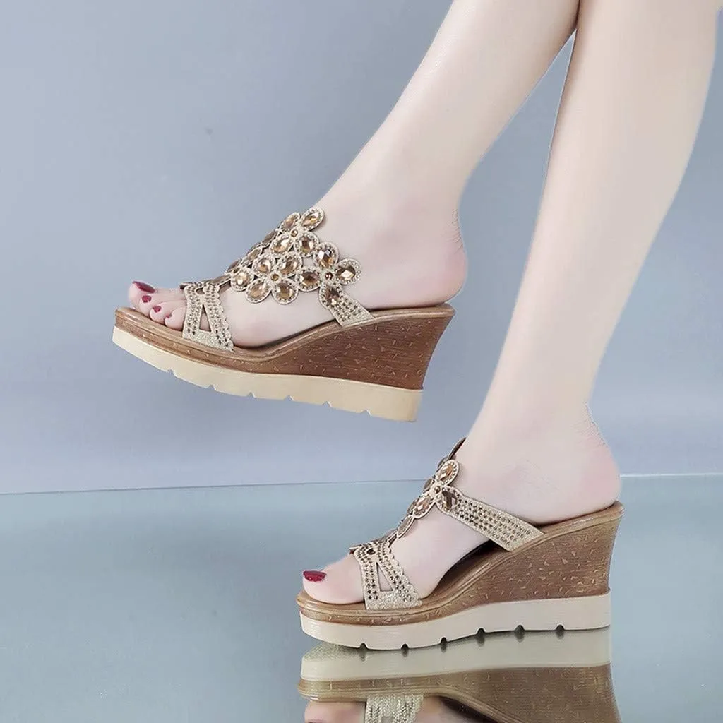 Womens Wedge Sandals Leather Sandals Open Toe Flatform Wedge Casual Sandal Womens Orthopedic with Arch Support Summer Open Toe Wedges Summer Hiking