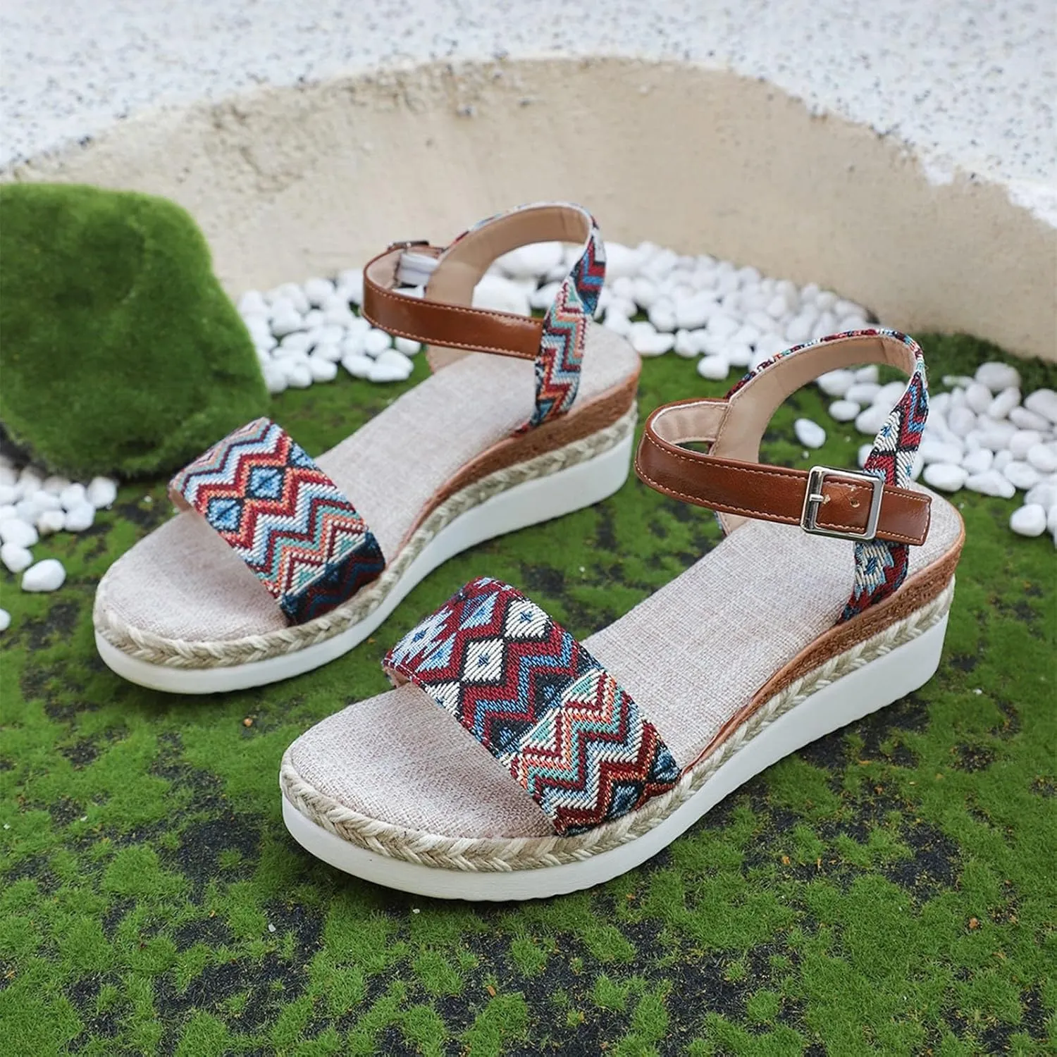 Womens Wedge Sandals Wedge Sandals for Women Casual Arch Support Summer Sandal Comfortable Beach Soft