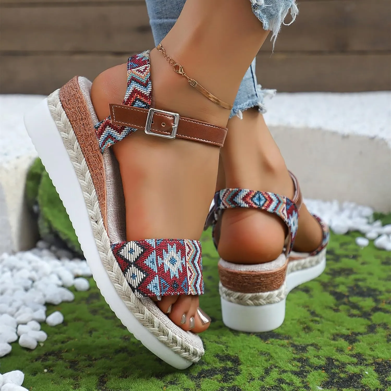 Womens Wedge Sandals Wedge Sandals for Women Casual Arch Support Summer Sandal Comfortable Beach Soft