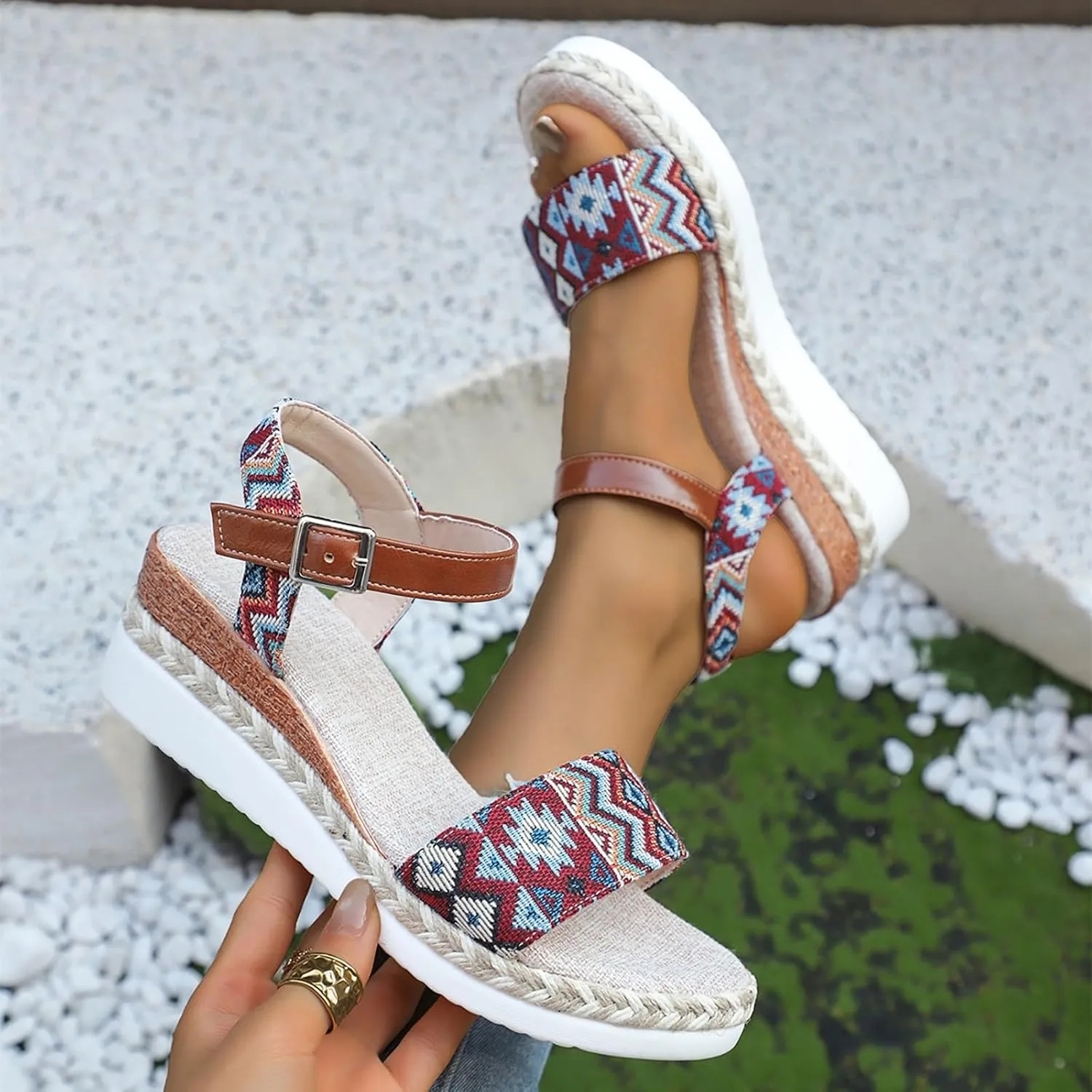 Womens Wedge Sandals Wedge Sandals for Women Casual Arch Support Summer Sandal Comfortable Beach Soft