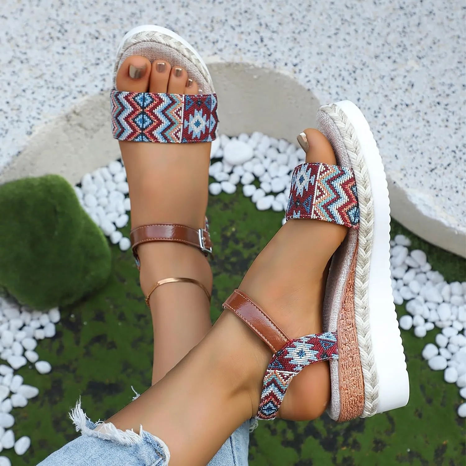 Womens Wedge Sandals Wedge Sandals for Women Casual Arch Support Summer Sandal Comfortable Beach Soft