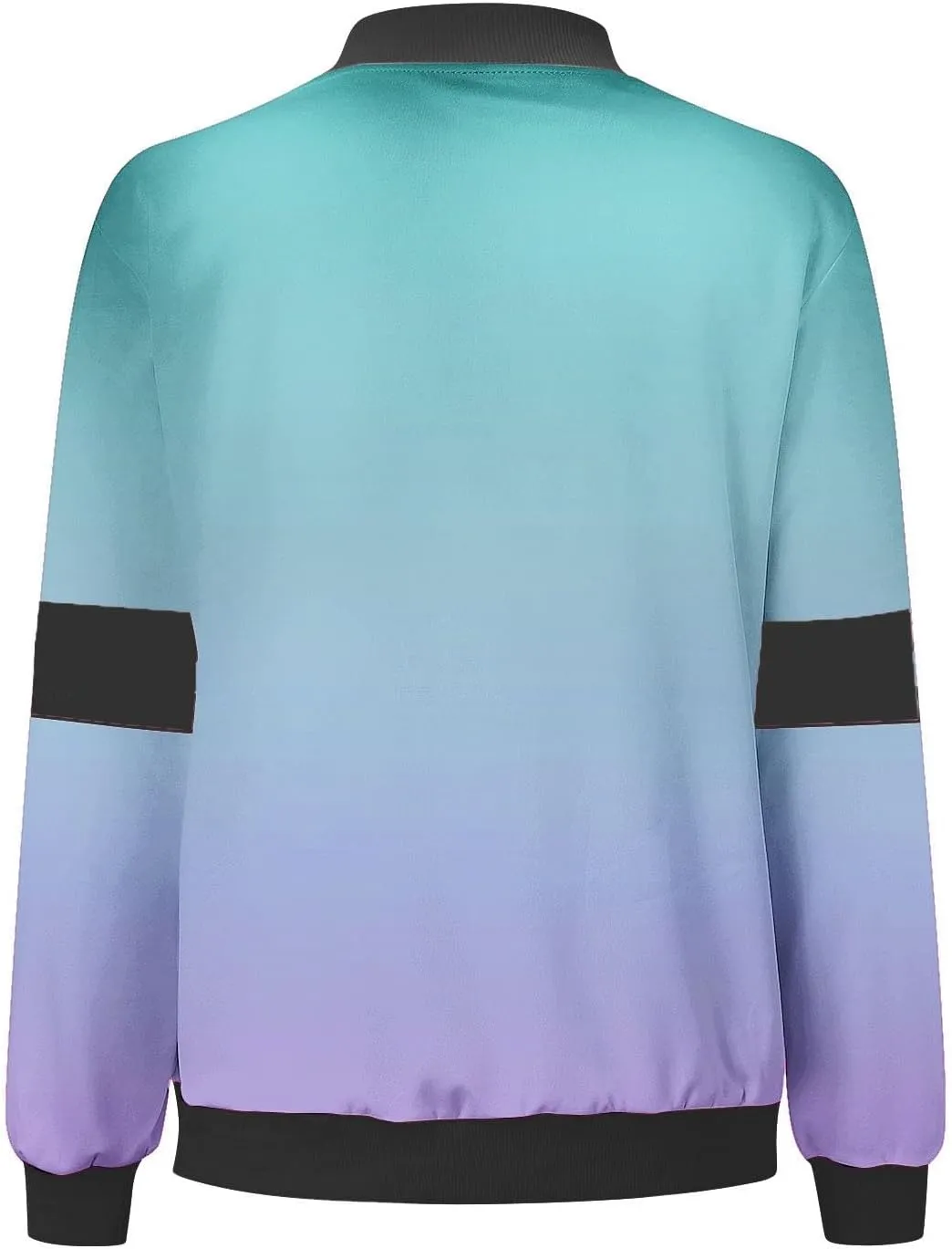 Womens Winter Coats 2024 Fashion Gradient Zipper Jackets Long Sleeve Casual Tops with Pockets Outerwear