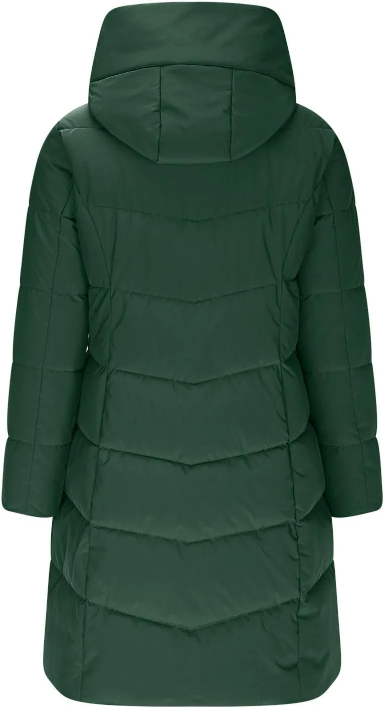 Womens Winter Coats Fleece Lined Down Jacket Thicken Puffer Coat Warm Quilted Jackets Heavyweight Button Outerwear