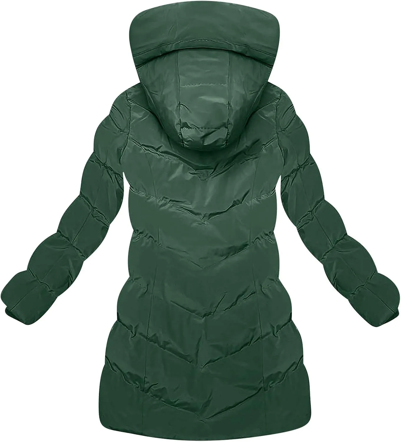 Womens Winter Coats Fleece Lined Down Jacket Thicken Puffer Coat Warm Quilted Jackets Heavyweight Button Outerwear