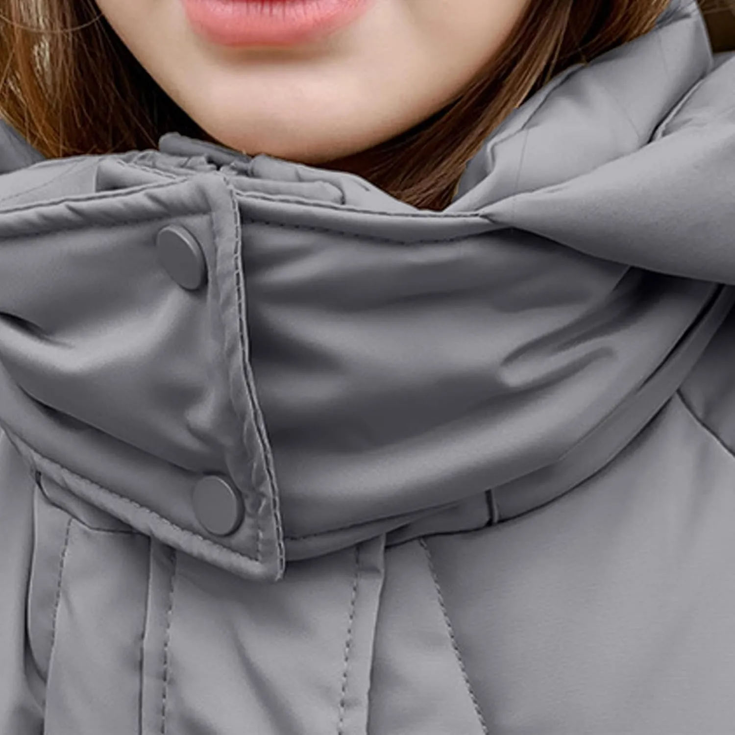 Womens Winter Coats Trendy Long Hooded Lightweight Puffer Jackets Padded Quilted Jackets Plus Size Outerwear Down Coats