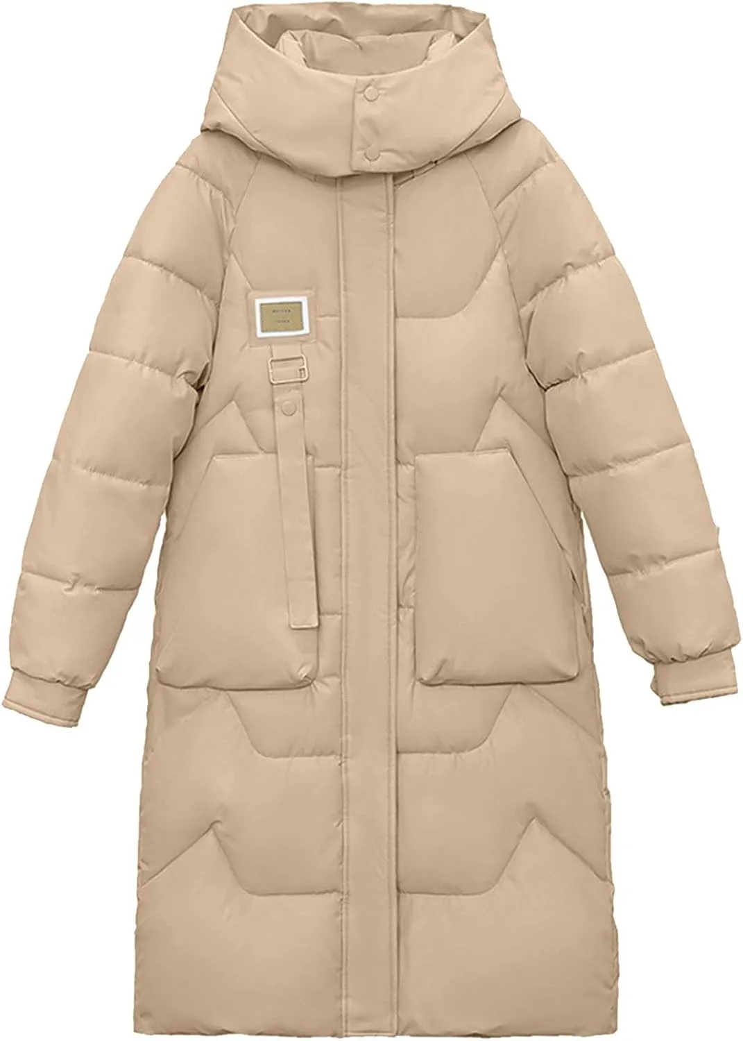 Women's Winter Coats with Hooded Puffer Down Jackets Parka Long Overcoat Warm Cotton Bread Jacket Quilted Outerwear