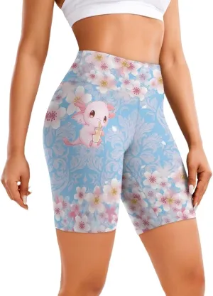 Xhuibop Biker Shorts Women High Waist Yoga Shorts Seamless Workout Shorts Tummy Control Running Shorts Spandex Shorts Womens