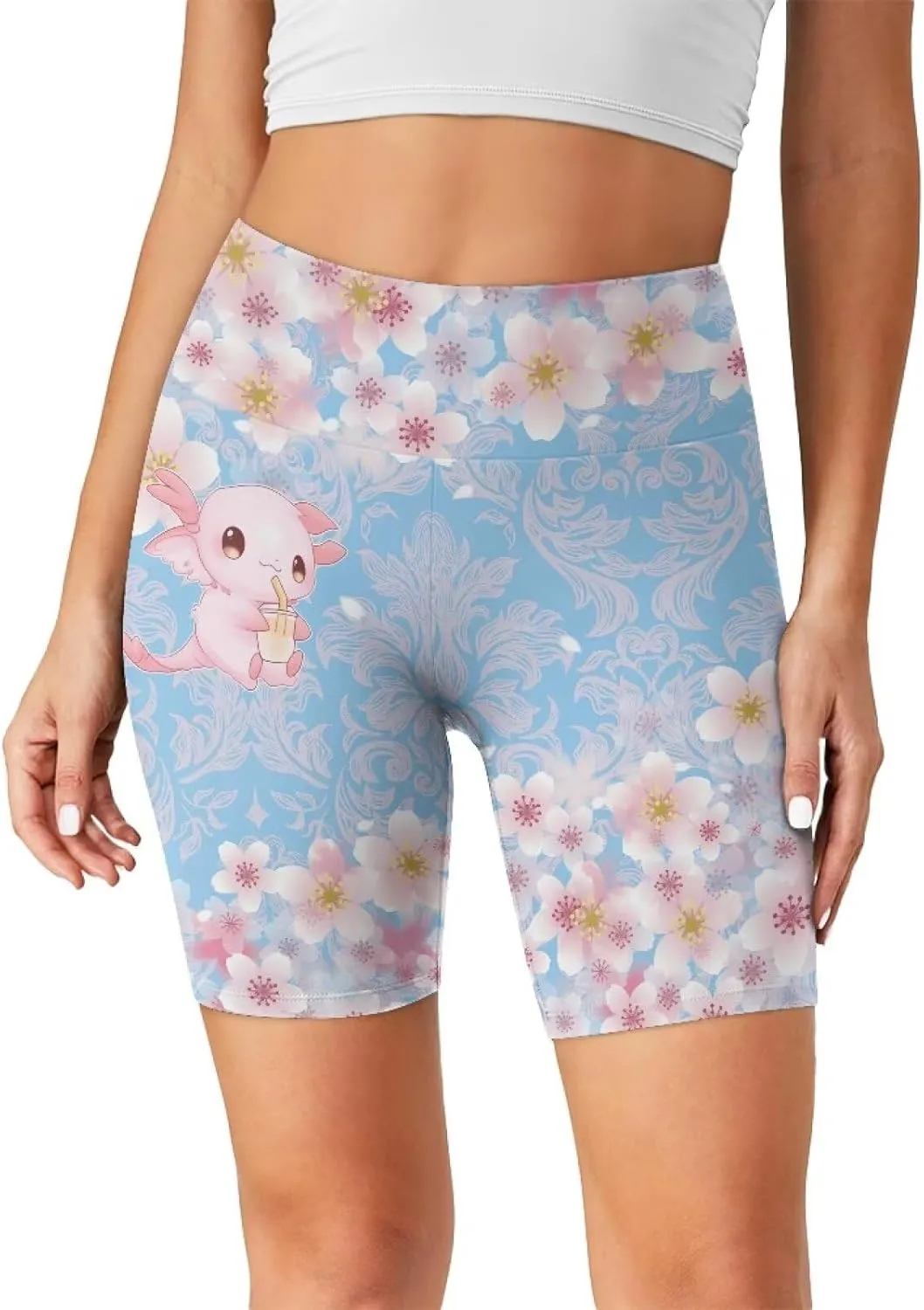 Xhuibop Biker Shorts Women High Waist Yoga Shorts Seamless Workout Shorts Tummy Control Running Shorts Spandex Shorts Womens