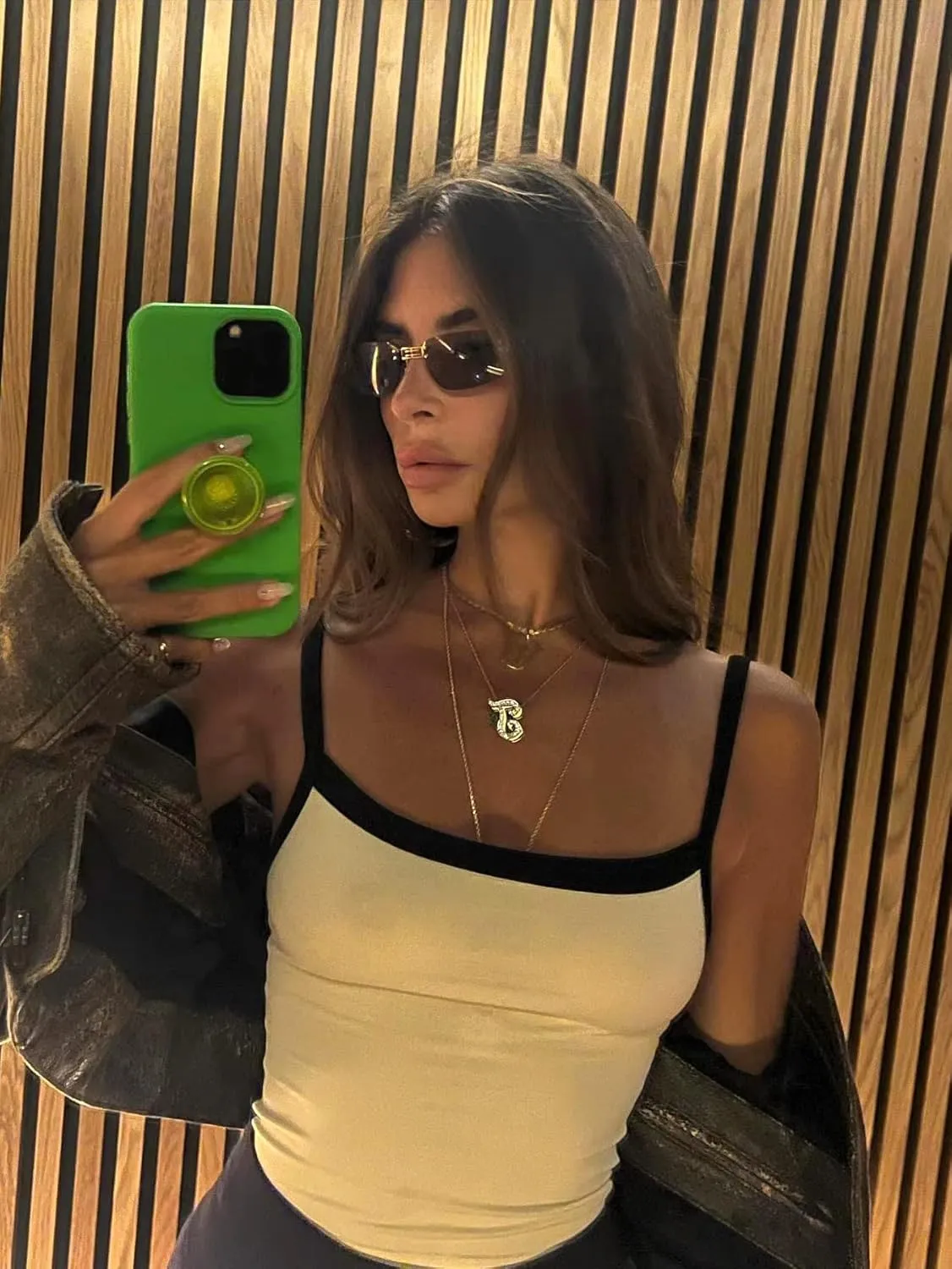 Xineicy Y2K Crop Tops for Women Contrast Trim Vintage Tank Tops Sleeveless Crew Neck Slimming Cute Cami Tops