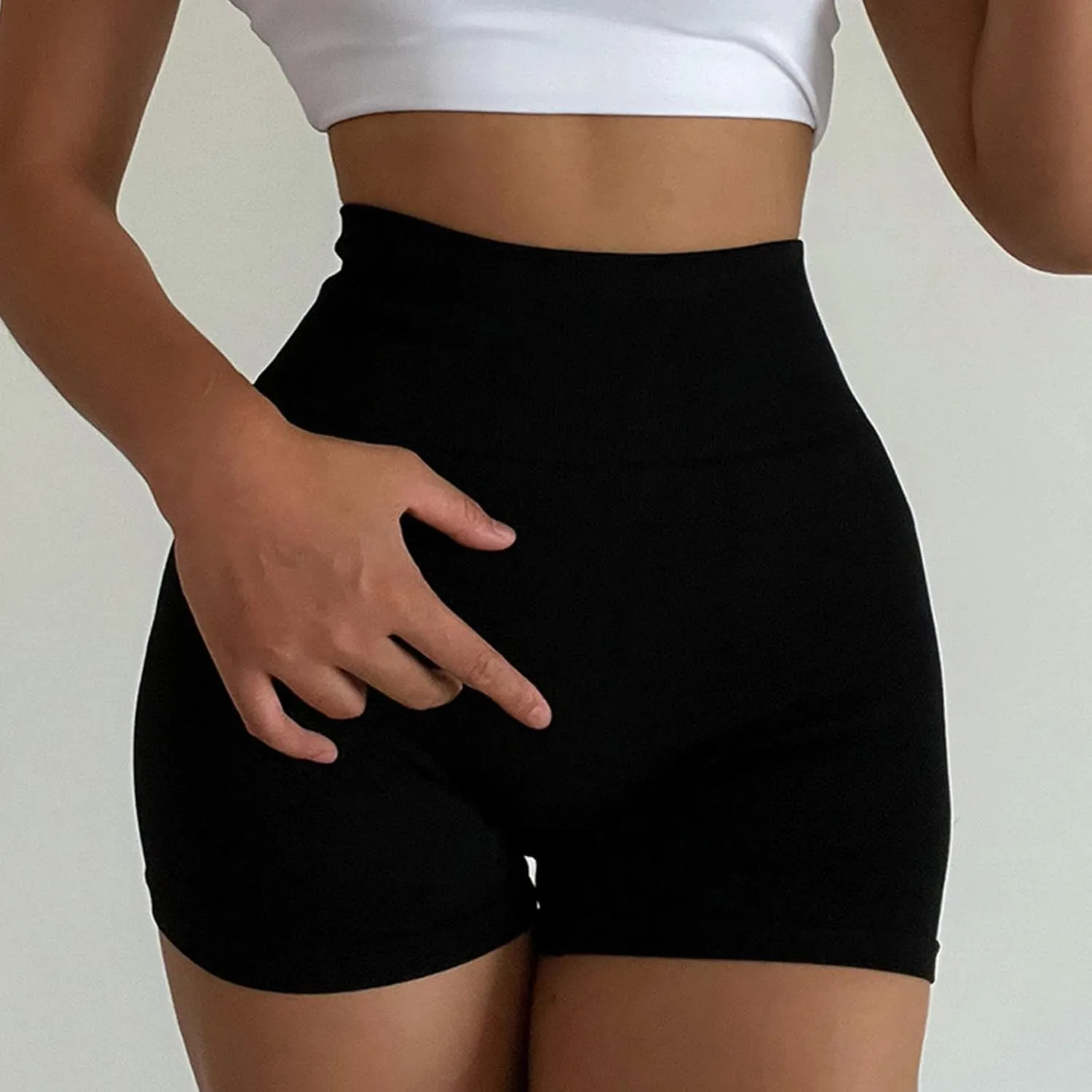 Yanzhenglip Women Shorts Workout Shorts Seamless High Waisted Gym Yoga Shorts Short Shorts