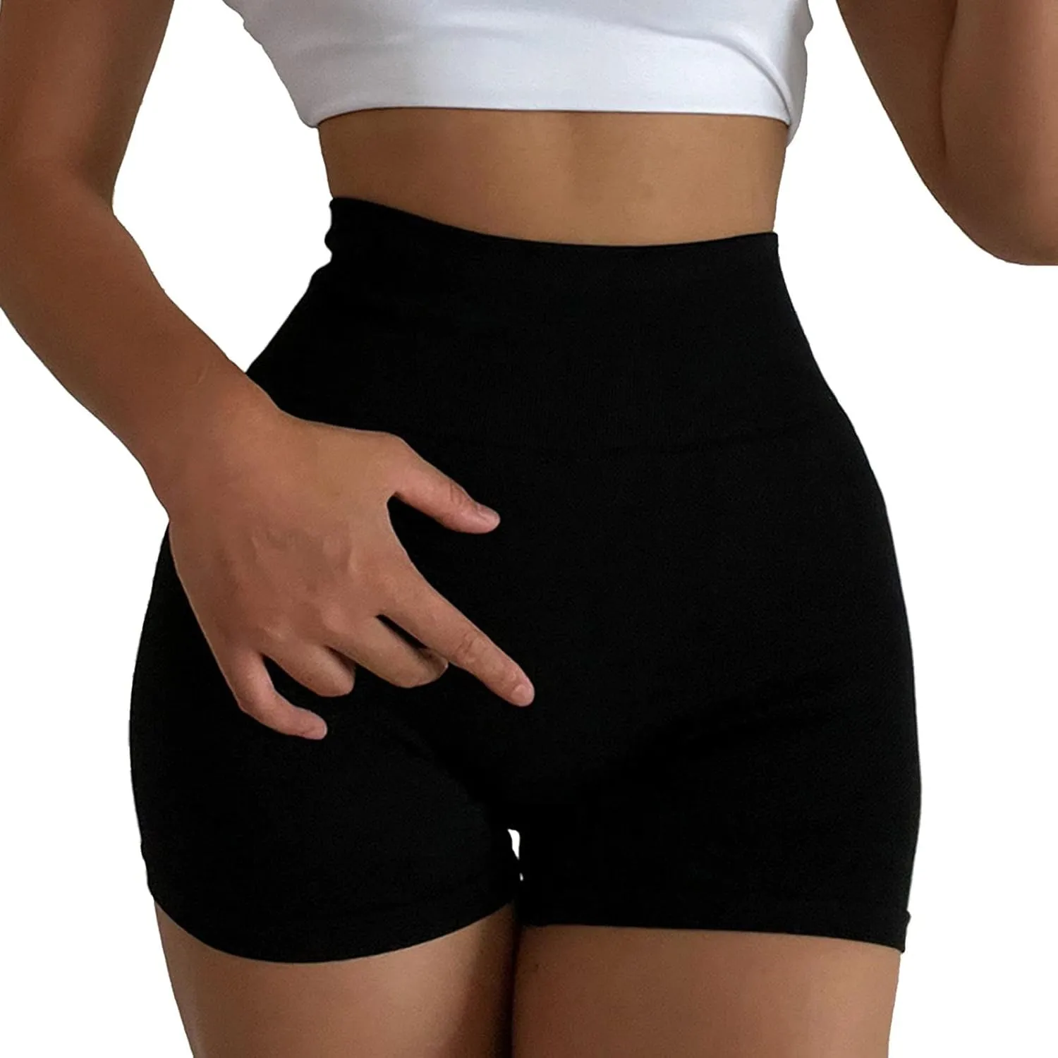 Yanzhenglip Women Shorts Workout Shorts Seamless High Waisted Gym Yoga Shorts Short Shorts