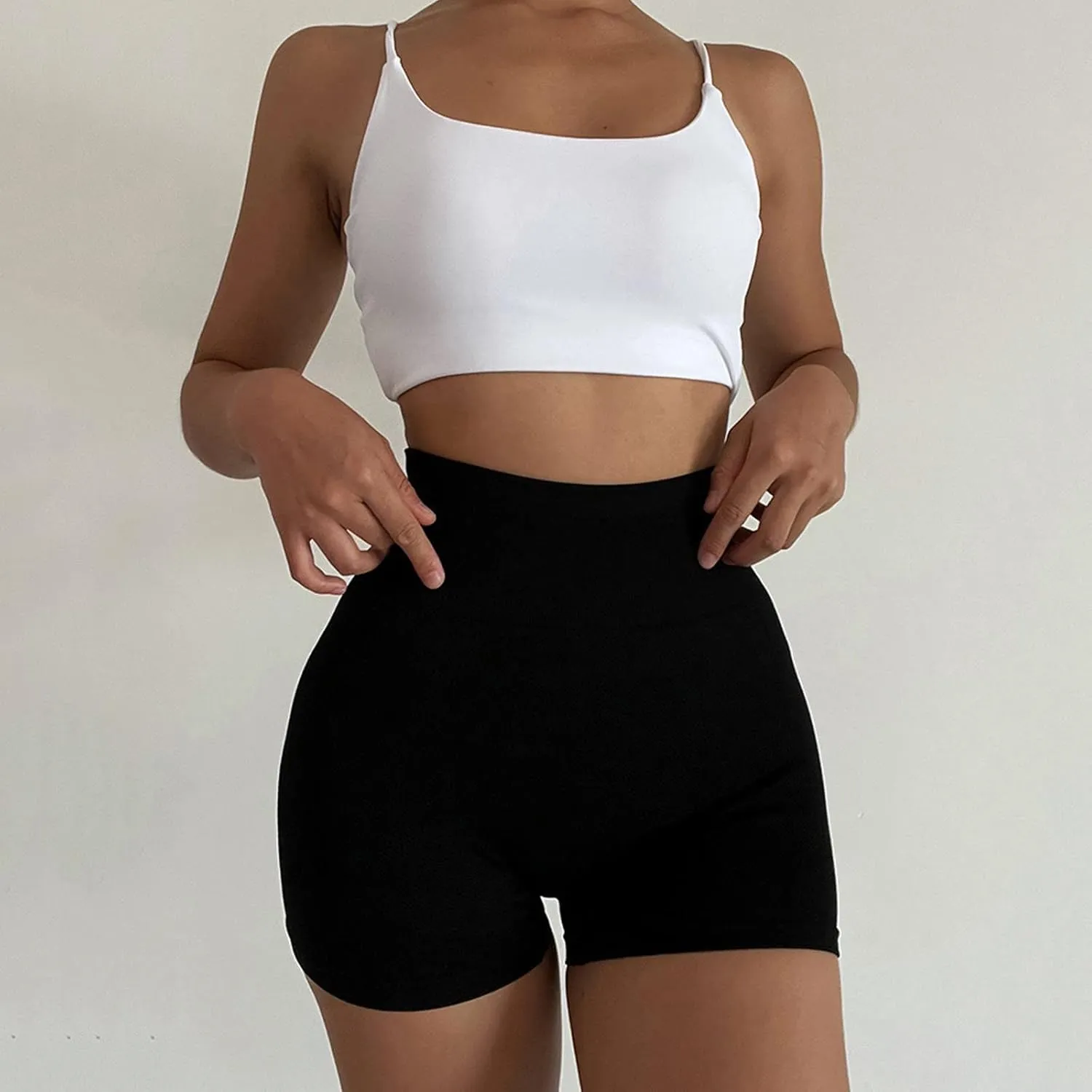 Yanzhenglip Women Shorts Workout Shorts Seamless High Waisted Gym Yoga Shorts Short Shorts