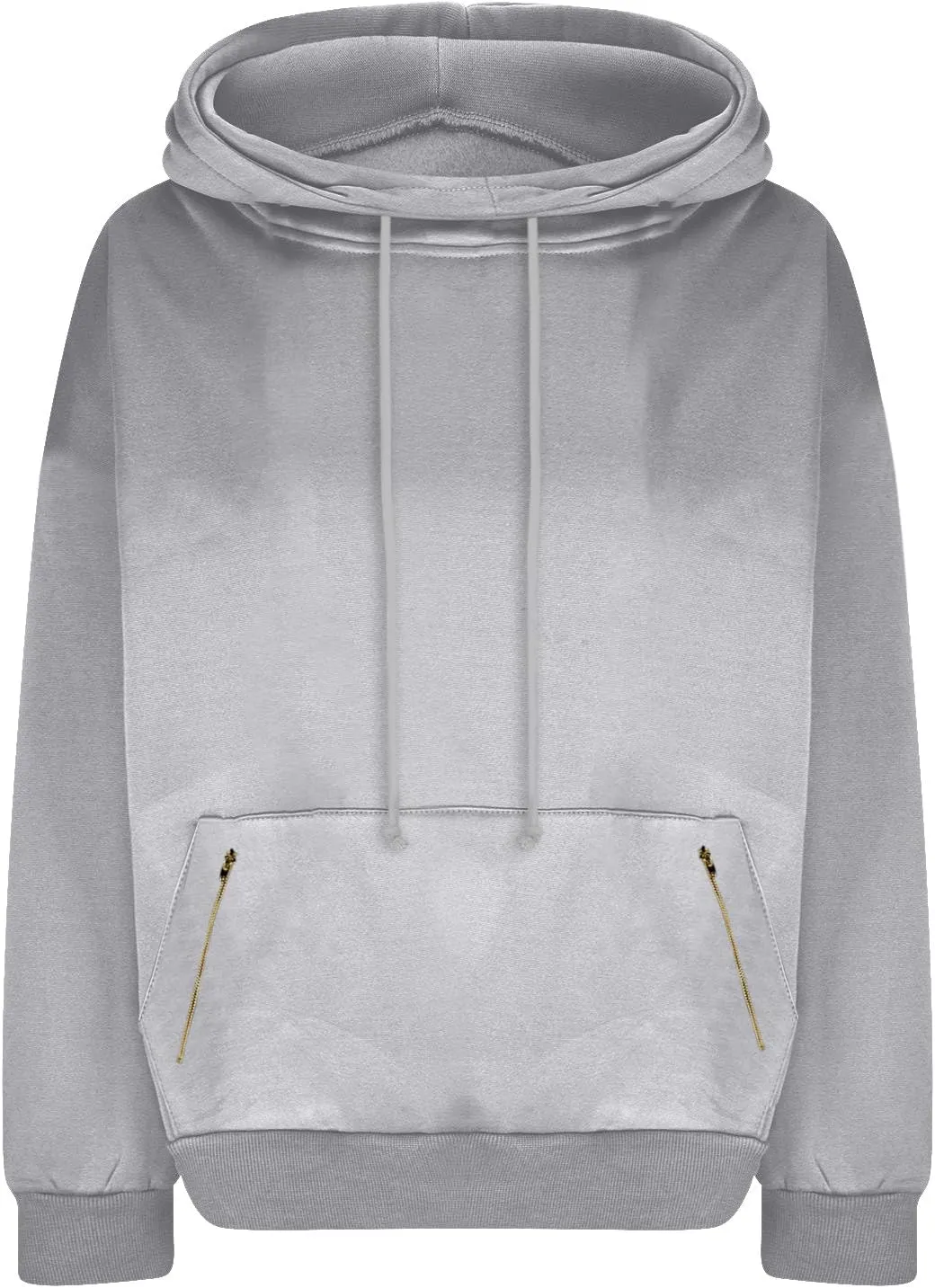 yardsong Hoodies for Women 2024 Fashion Cowl Neck Long Sleeve Sweatshirts Teen Girls Casual Pullover with Zipper Pockets