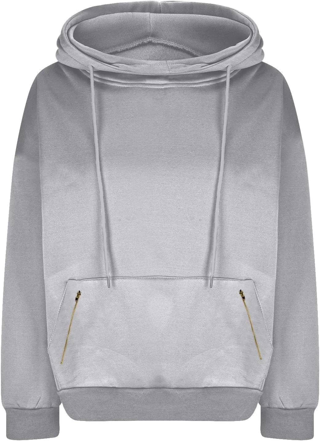 yardsong Hoodies for Women 2024 Fashion Cowl Neck Long Sleeve Sweatshirts Teen Girls Casual Pullover with Zipper Pockets