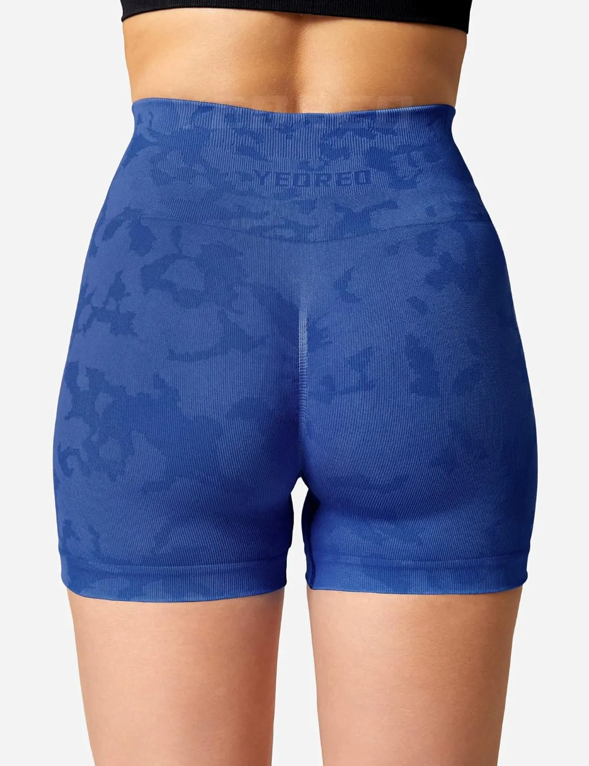 YEOREO Kali Women Scrunch Shorts 3.6" Camo Workout Shorts Seamless High Waisted Gym Shorts Booty Shorts