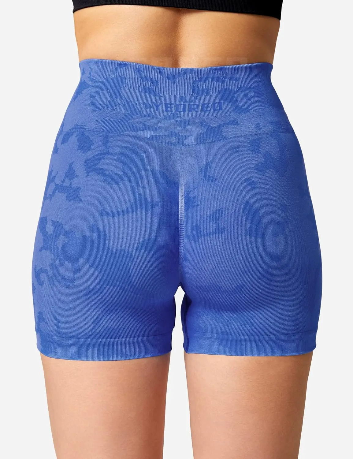 YEOREO Kali Women Scrunch Shorts 3.6" Camo Workout Shorts Seamless High Waisted Gym Shorts Booty Shorts