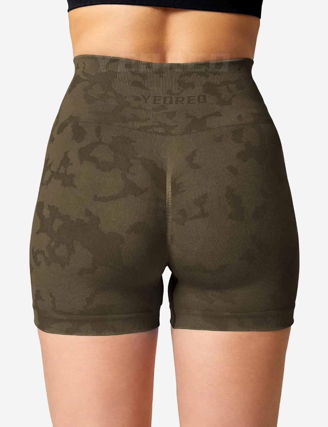 YEOREO Kali Women Scrunch Shorts 3.6" Camo Workout Shorts Seamless High Waisted Gym Shorts Booty Shorts