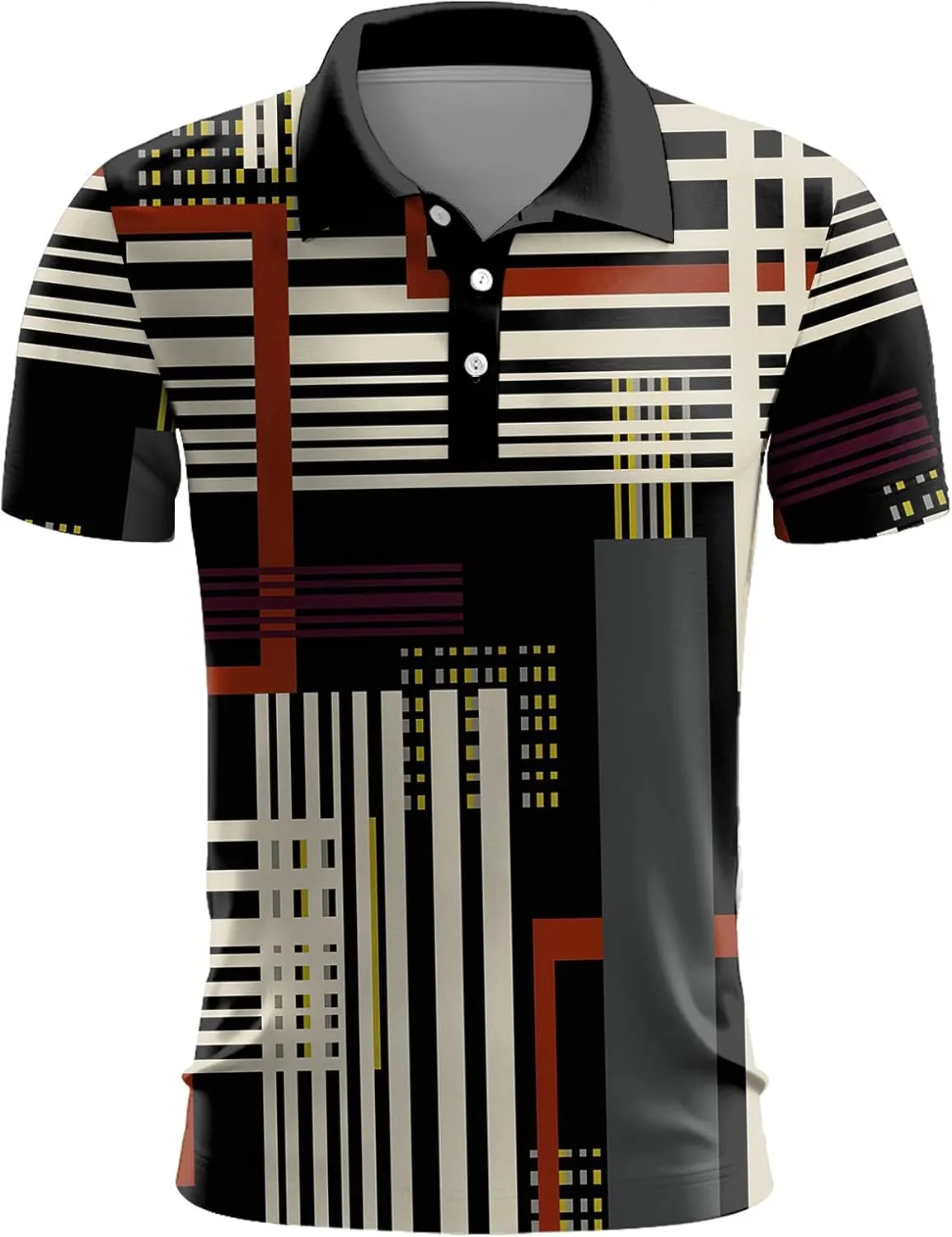 Ymosrh Men's Casual Polo Shirts Short Sleeve Shirts Casual Stylish Collared Shirts Golf T Shirts, S-3XL