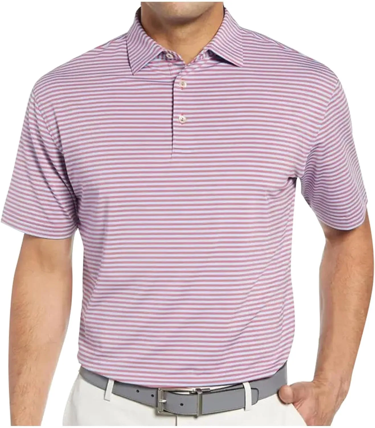 Ymosrh Men's Golf Shirts Polo Shirts Short Sleeve Slim Fit Shirts Casual T Work Polos Shirts Short, M-3XL