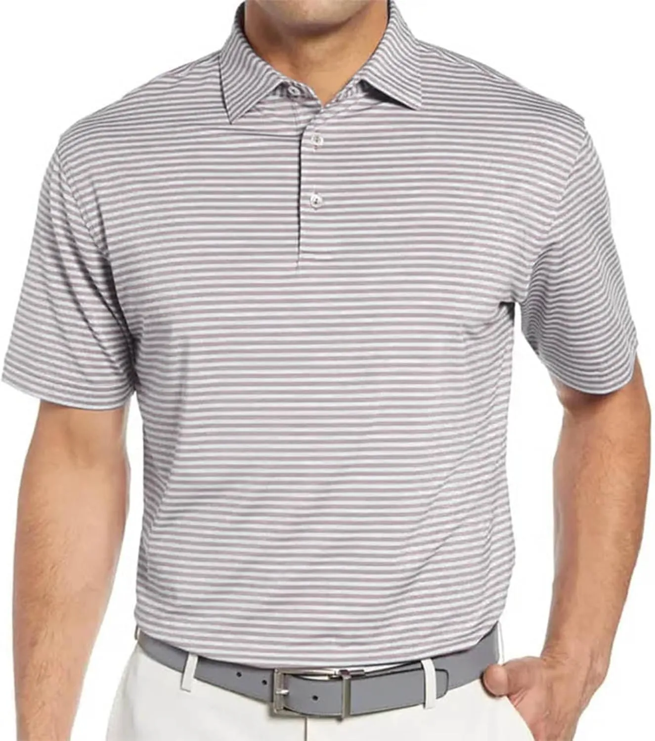 Ymosrh Men's Golf Shirts Polo Shirts Short Sleeve Slim Fit Shirts Casual T Work Polos Shirts Short, M-3XL