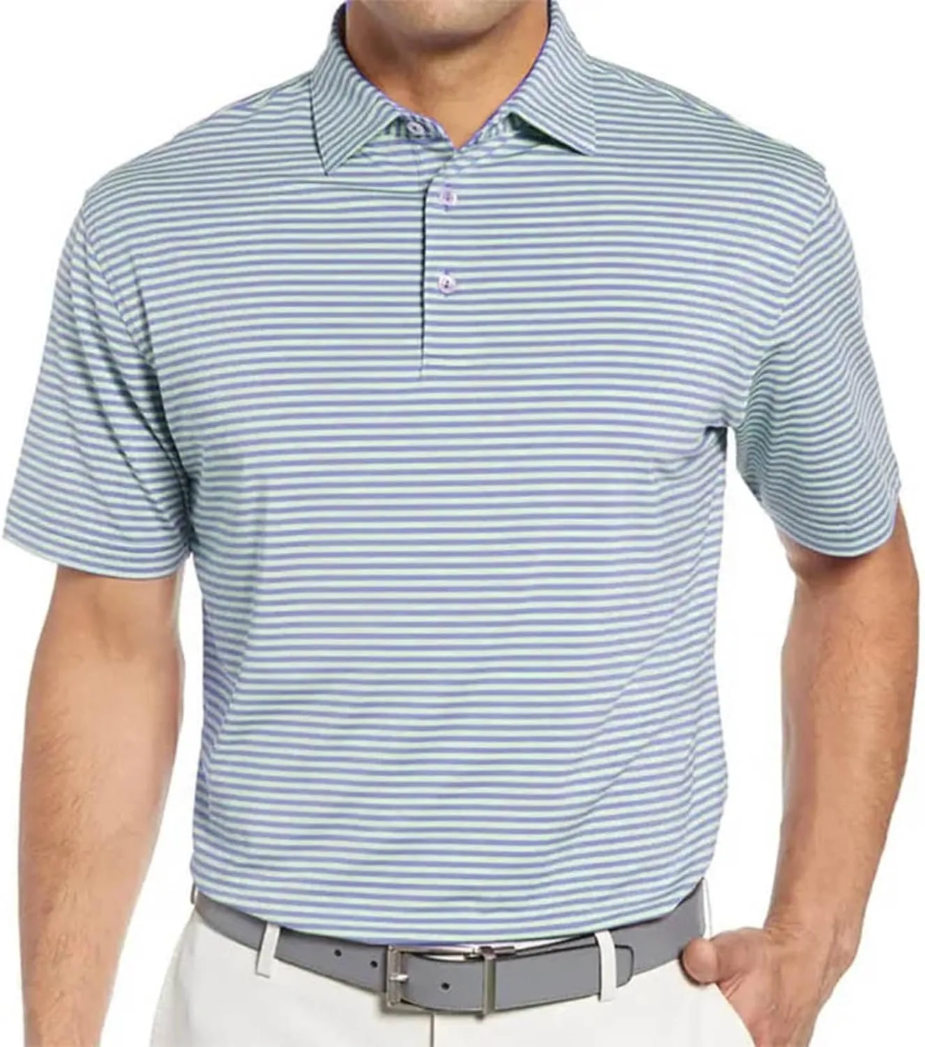 Ymosrh Men's Golf Shirts Polo Shirts Short Sleeve Slim Fit Shirts Casual T Work Polos Shirts Short, M-3XL
