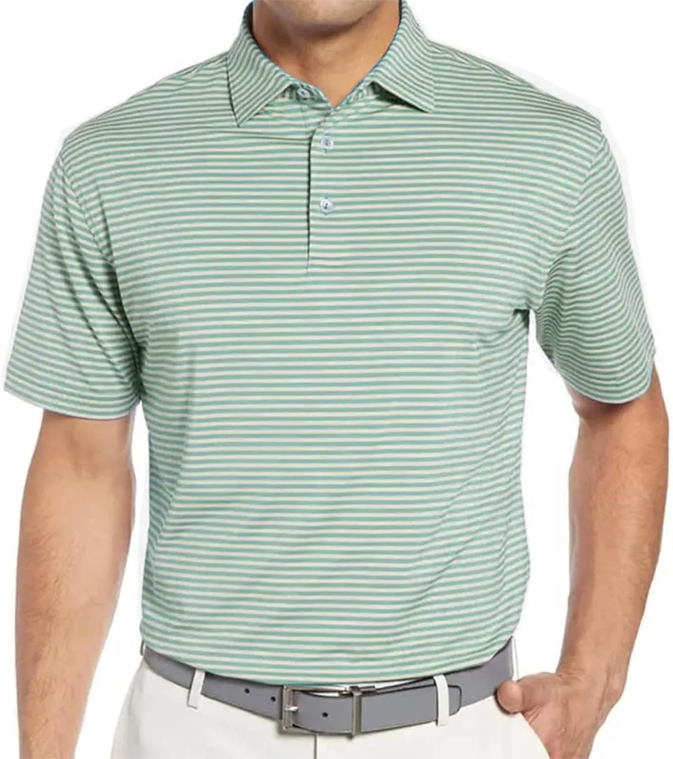 Ymosrh Men's Golf Shirts Polo Shirts Short Sleeve Slim Fit Shirts Casual T Work Polos Shirts Short, M-3XL
