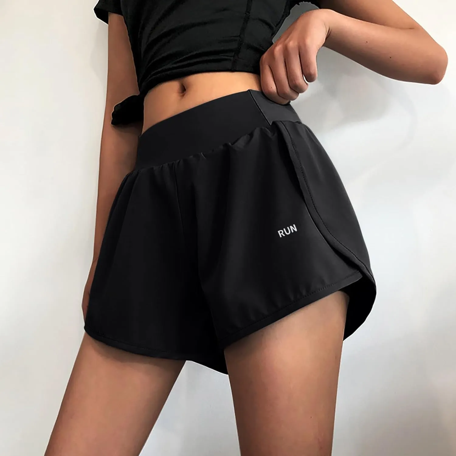Yoga Shorts for Women Running Quick Dry Shorts Workout Lightweight Soft Elastic High Waisted Gym Smooth Short Pant