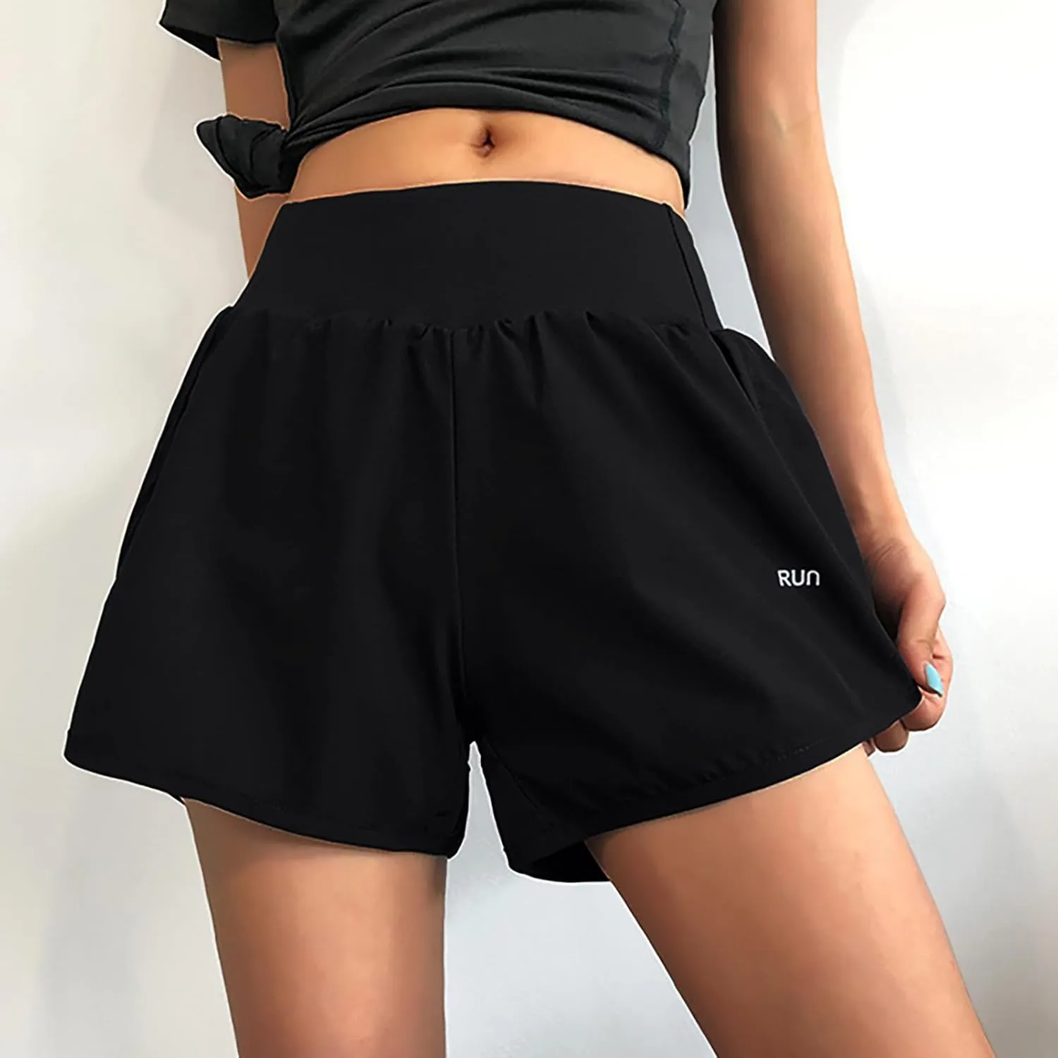Yoga Shorts for Women Running Quick Dry Shorts Workout Lightweight Soft Elastic High Waisted Gym Smooth Short Pant