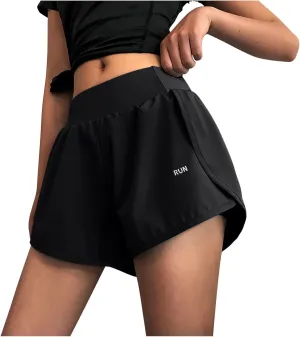 Yoga Shorts for Women Running Quick Dry Shorts Workout Lightweight Soft Elastic High Waisted Gym Smooth Short Pant